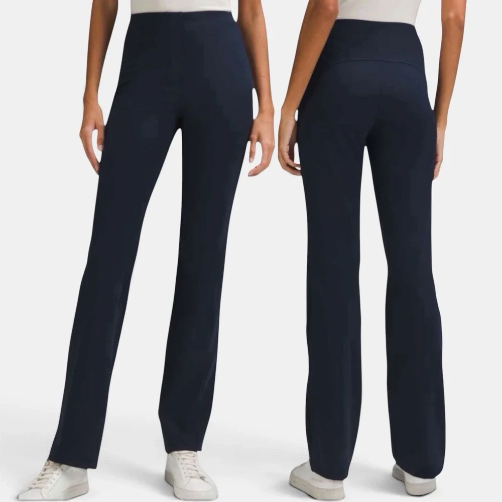 Lululemon Smooth Fit Pull On High-Rise Full Length Pants Blue Luxtreme Size 4 - Picture 1 of 13